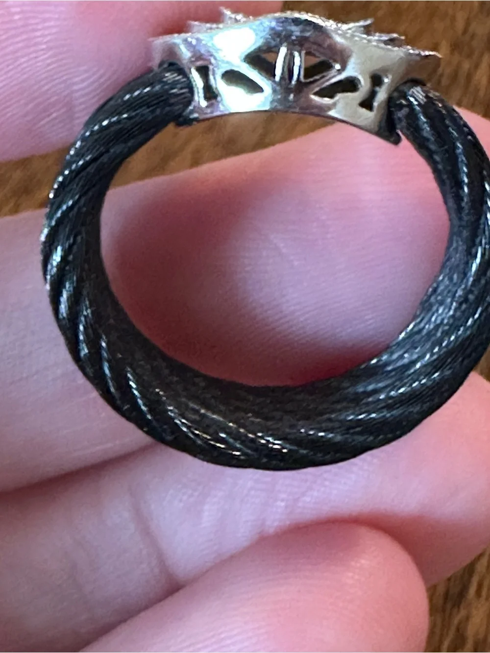 Charriol Diamond / 18K Gold Black Steel Ring